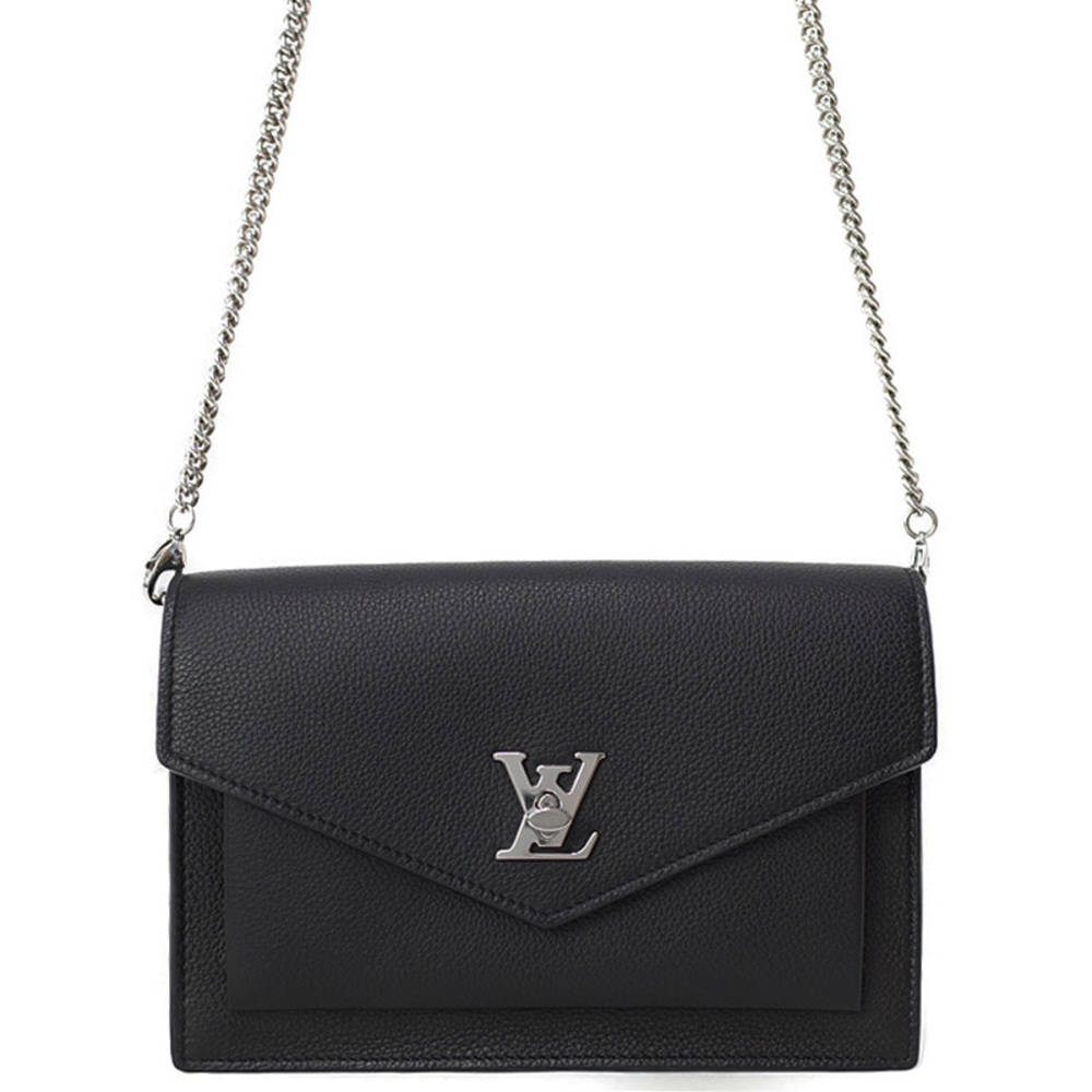 Louis Vuitton Pochette Lock Me Chain 2way Bag Black